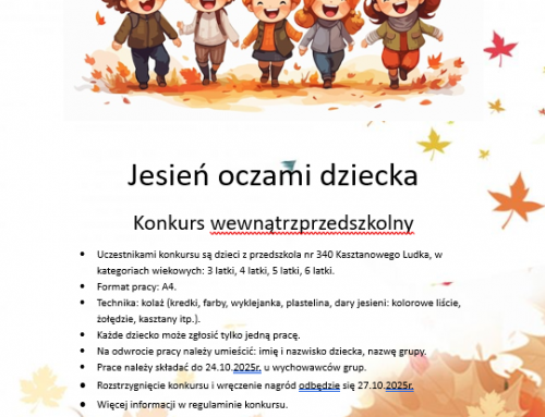 Jesień oczami dziecka- wewnątrzprzedszkolny konkurs plastyczny