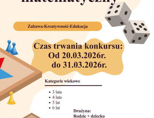 Matematyczna gra planszowa- konkurs wewnątrzprzedszkolny