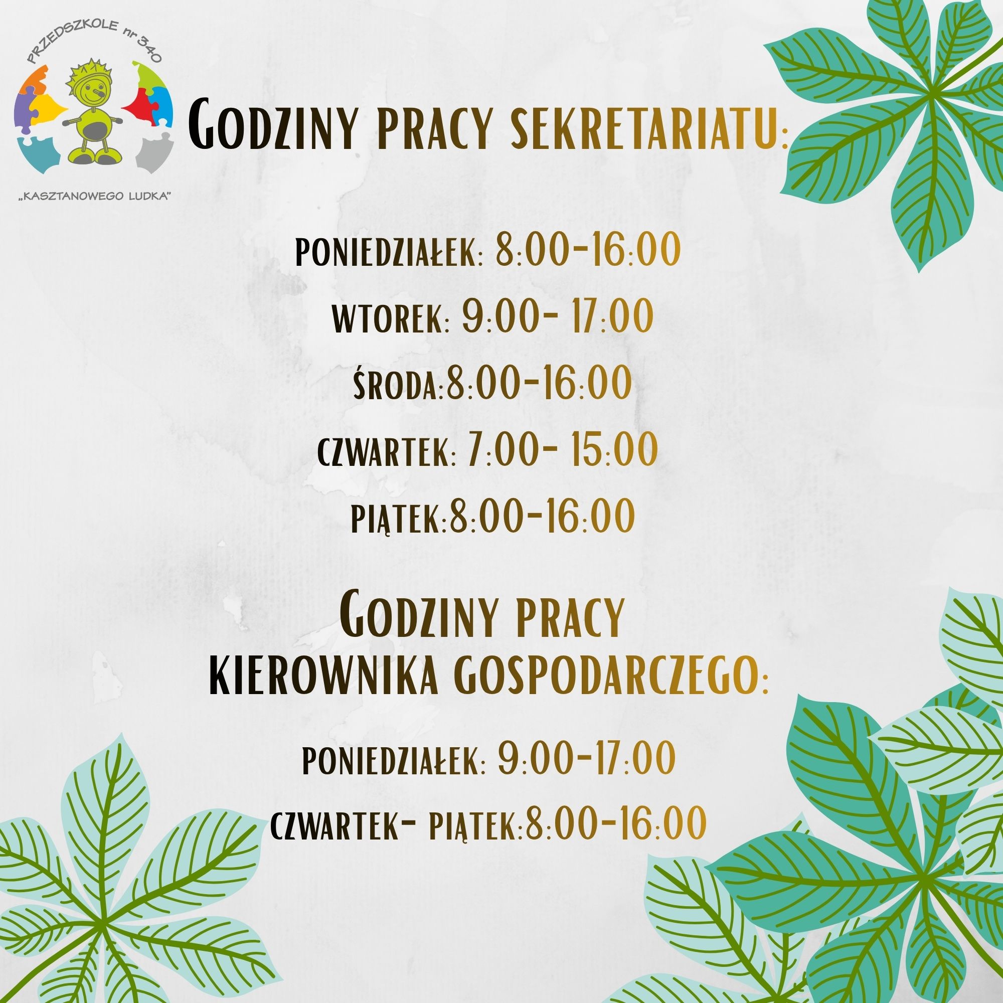Godziny pracy sekretariatu